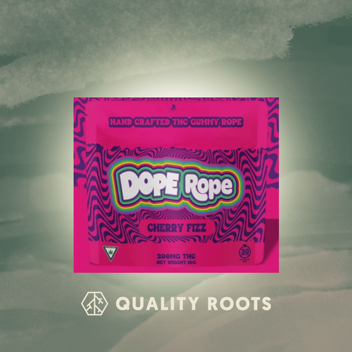 Dope Rope - Cherry Fizz Gummy Rope 200mg Quality Roots