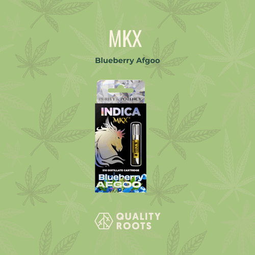 MKX Blueberry Afgoo THC Cart Quality Roots 420