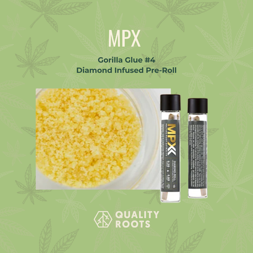 MPX - Gorilla Glue #4 Diamond Infused Pre-Roll 1g Quality Roots Marlton