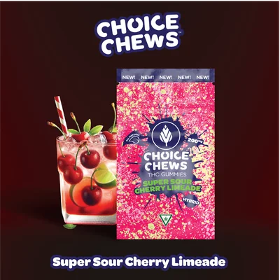 CHOICE Super Sour Cherry Limeade Gummies 200mg