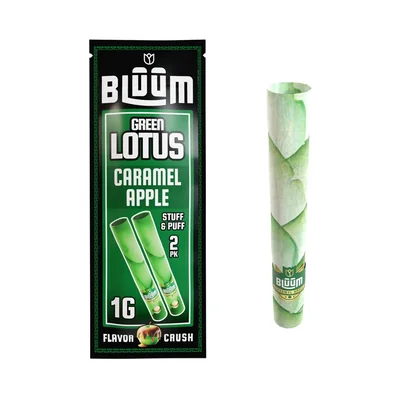 Green Lotus Caramel Apple Flower Rolls 2pk
