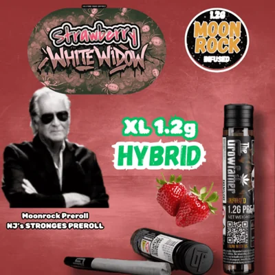 White Widow x Strawberry Cough Moonrock Infused Pre Roll XL