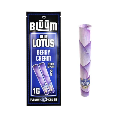 Blue Lotus Berry Cream Flower Rolls 2pk