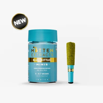 Mitten Extracts - Blue Zkittlez Infused Pre-Rolls 5pk 3.5g