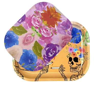 Rolling Tray with Magnetic Cover Dead Flowers by Dan Macura
