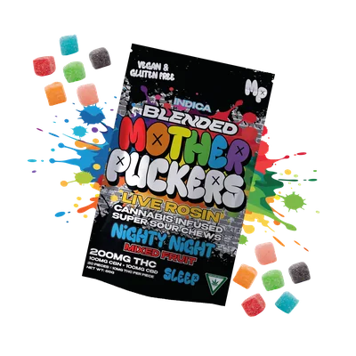 Mixed Fruit Nighty Night Supercharged Live Rosin Chews 200mg
