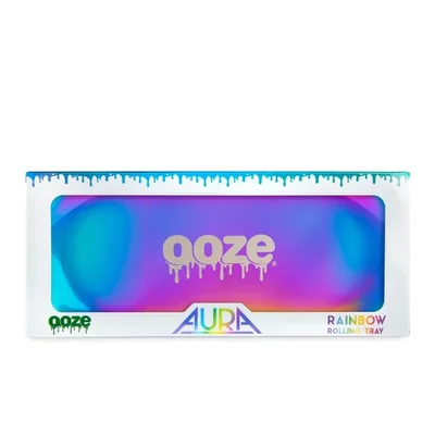 Rolling Tray Metal Aura Rainbow Large