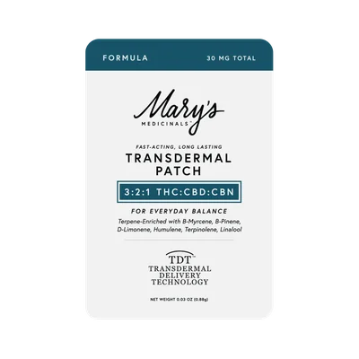 Formula 3:2:1 THC:CBD:CBN Transdermal Patch 15mg