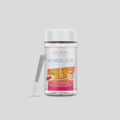 Icicles Lemon Cherry Gelato Diamond Infused Pre Rolls 3.5g 5pk