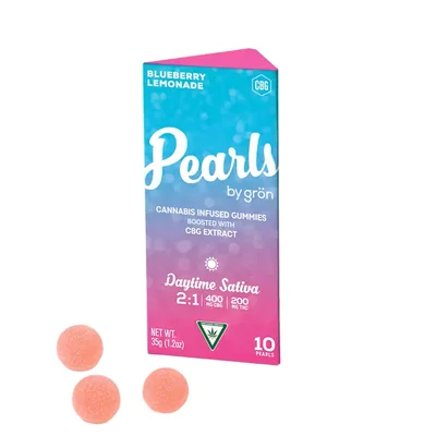 Gron Pearls Blueberry Lemonade 2:1 CBG:THC Gummies 200mg
