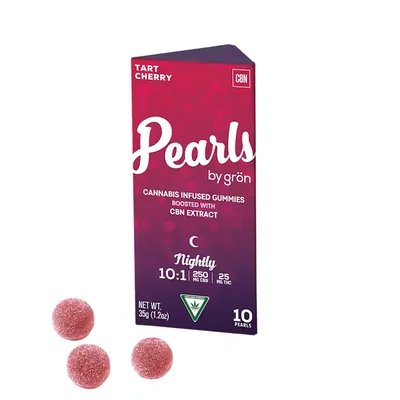 Gron Pearls Tart Cherry 10:1 CBN:THC Gummies 25mg