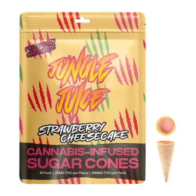 Jungle Juice - Strawberry Cheesecake Sugar Cone Snacks 200mg