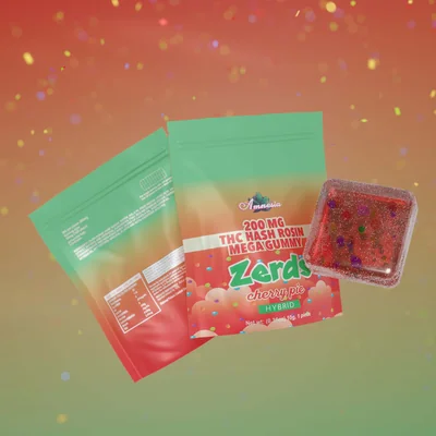 Zerds Cherry Pie Hash Rosin Gummy Single 200mg
