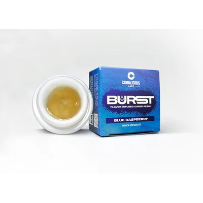 Burst Blue Raspberry Flavor Infused Cured Resin