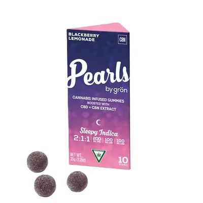Gron Pearls Blackberry Lemonade 2:1:1 THC:CBD:CBN Gummies 200mg