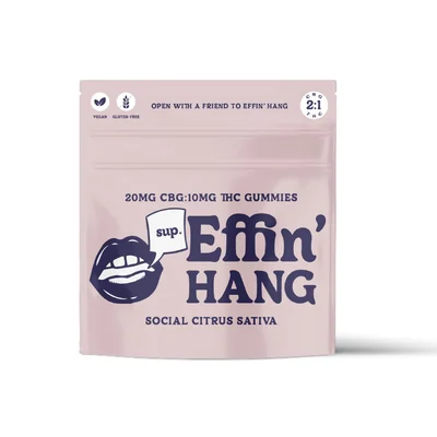 Social Citrus Hang 2:1 CBG:THC Gummies 100mg