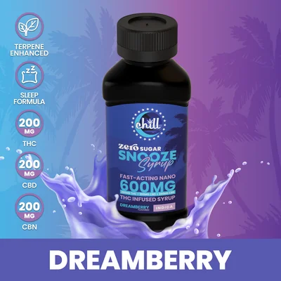 Snooze Dreamberry Zero Sugar Syrup 200mg