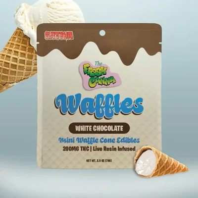 White Chocolate Live Resin Mini Waffle Cones 200mg
