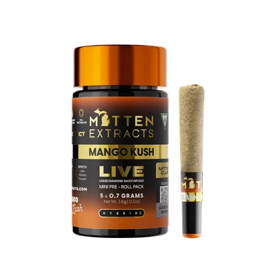Mango Kush Live Infused Pre Rolls 5pk