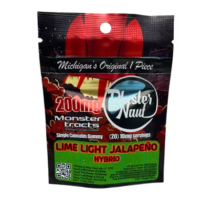 Lime Light Jalapeño Blaster Naut Single Gummy 200mg