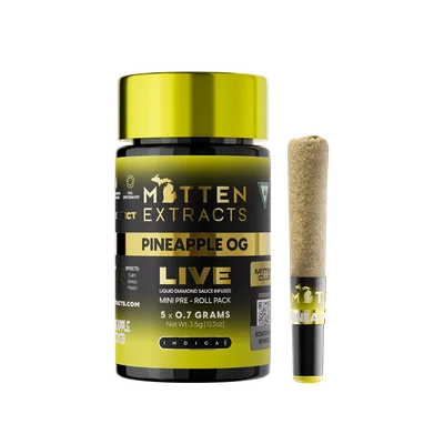 Pineapple OG Live Infused Pre Rolls 5pk