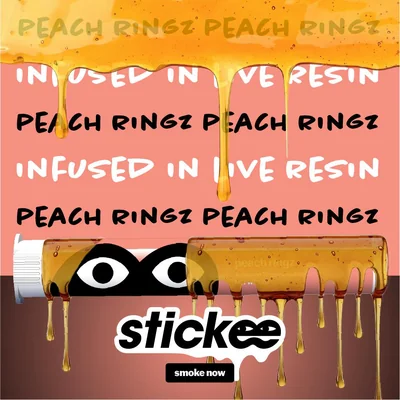 Peach Ringz Live Resin Infused Pre Roll