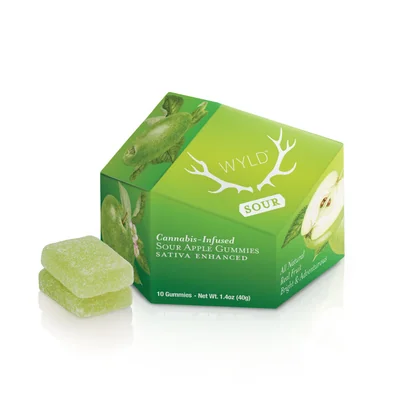 Sour Apple Sativa Gummies 200mg