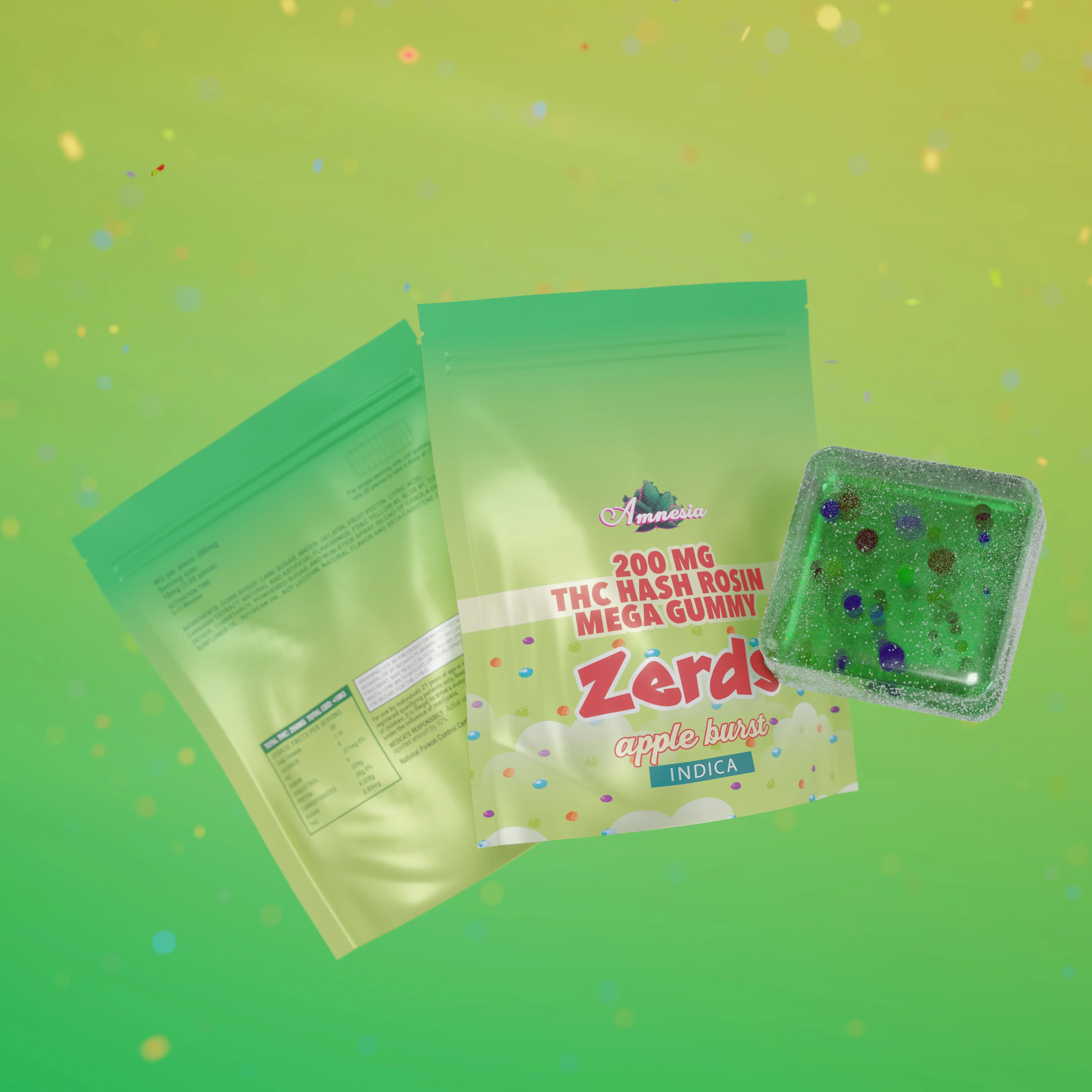 Zerds - Apple Burst Hash Rosin Gummy Single 200mg