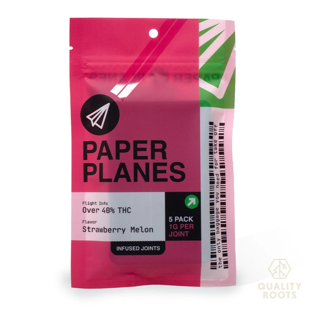 Paper Planes - Strawberry Melon Infused Pre-Rolls 5pk 5g