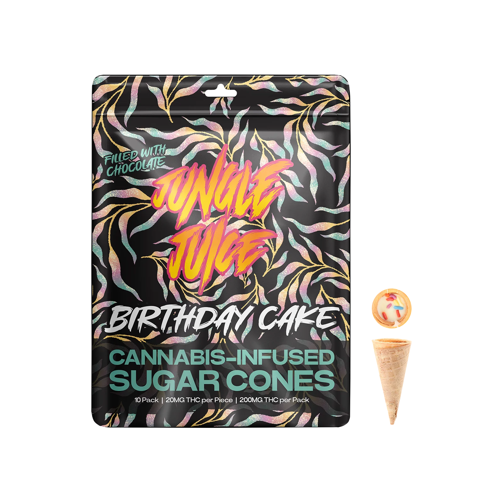 Jungle Juice - Birthday Cake Sugar Cone Snacks 200mg