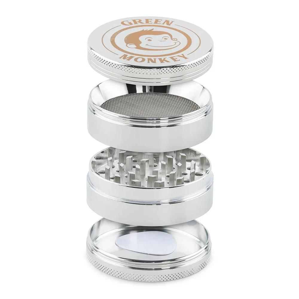 Green Monkey Grinder - Capuchin 63mm - Silver