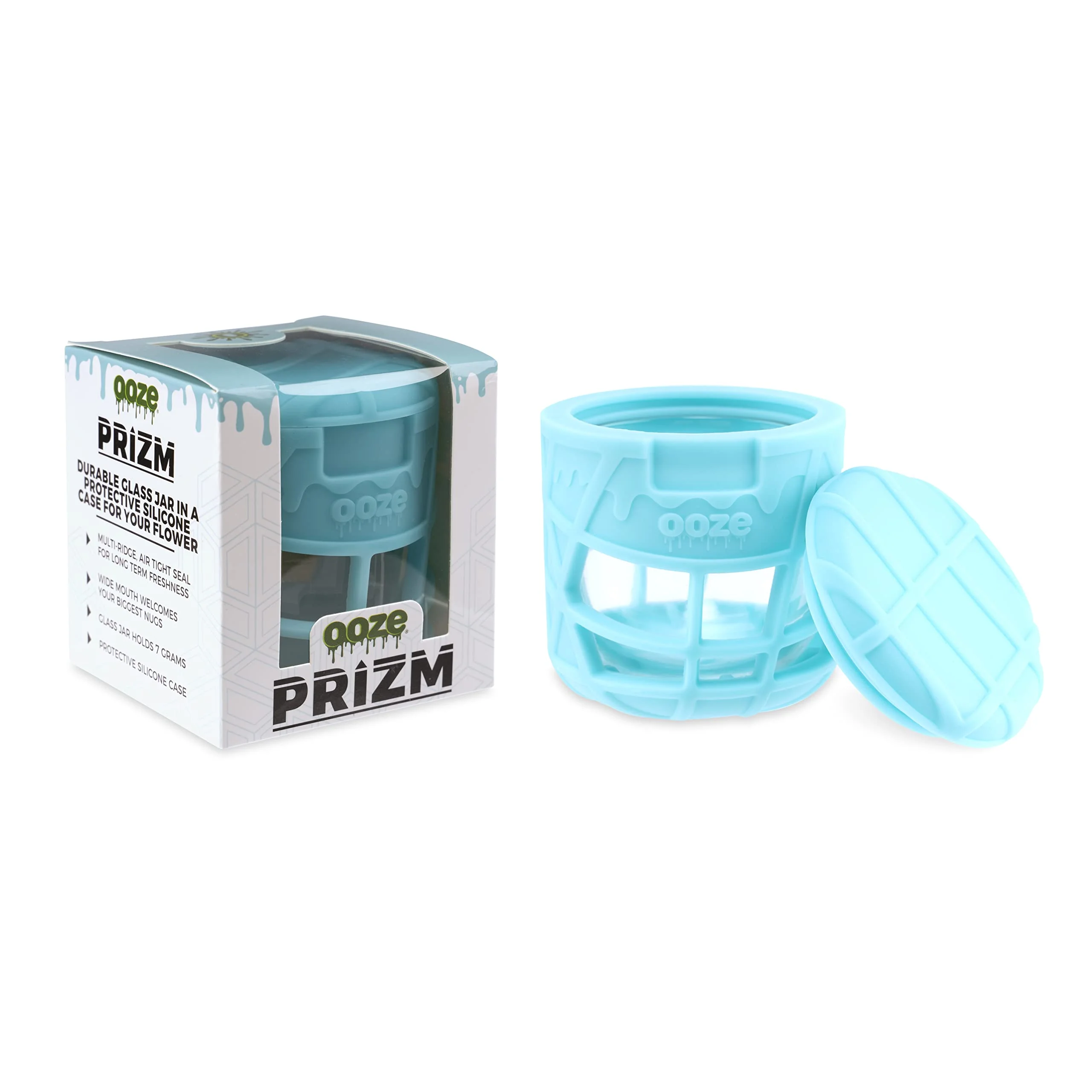 Ooze Prizm Silicone Stash Jar - Aqua Teal