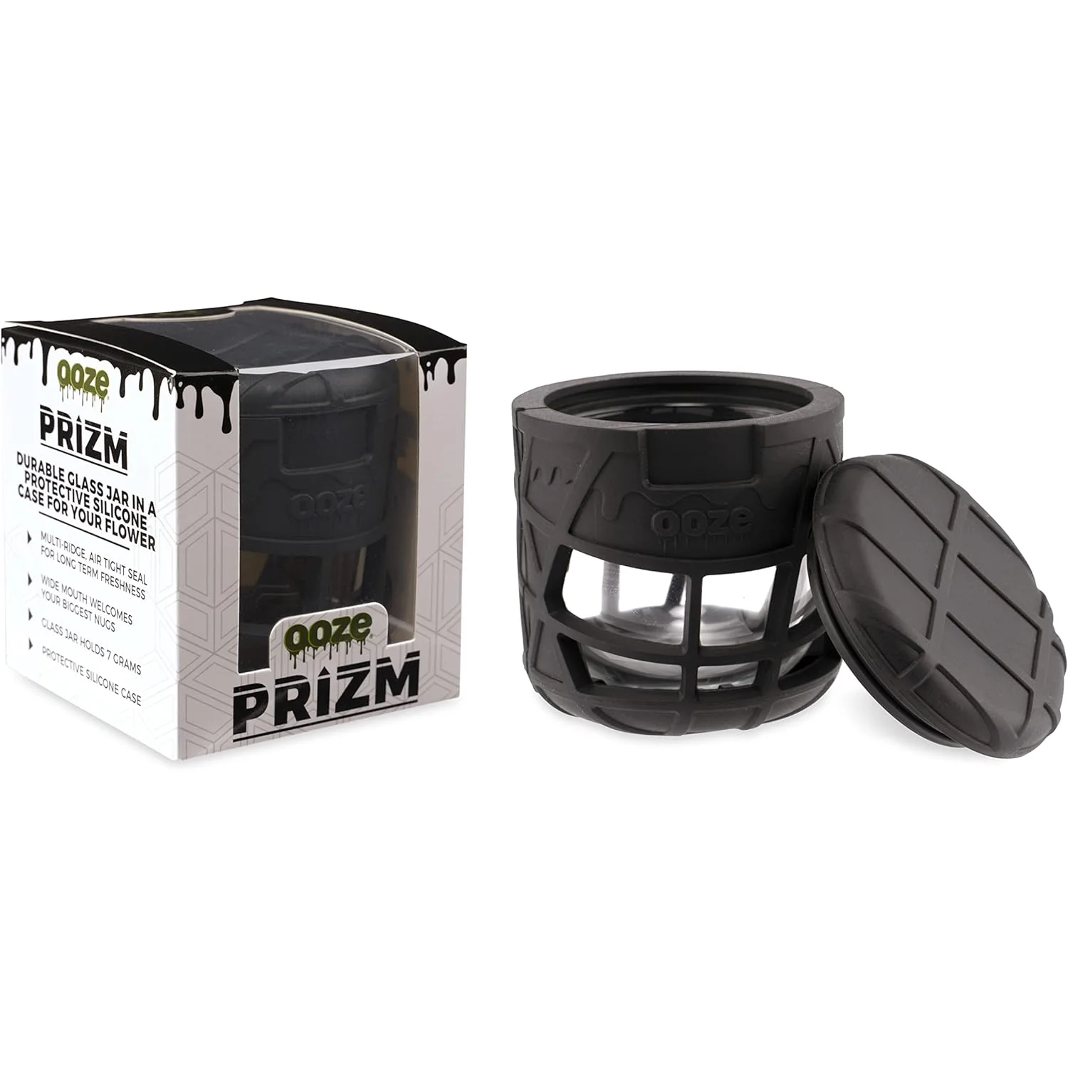 Ooze Prizm Silicone Stash Jar - Black