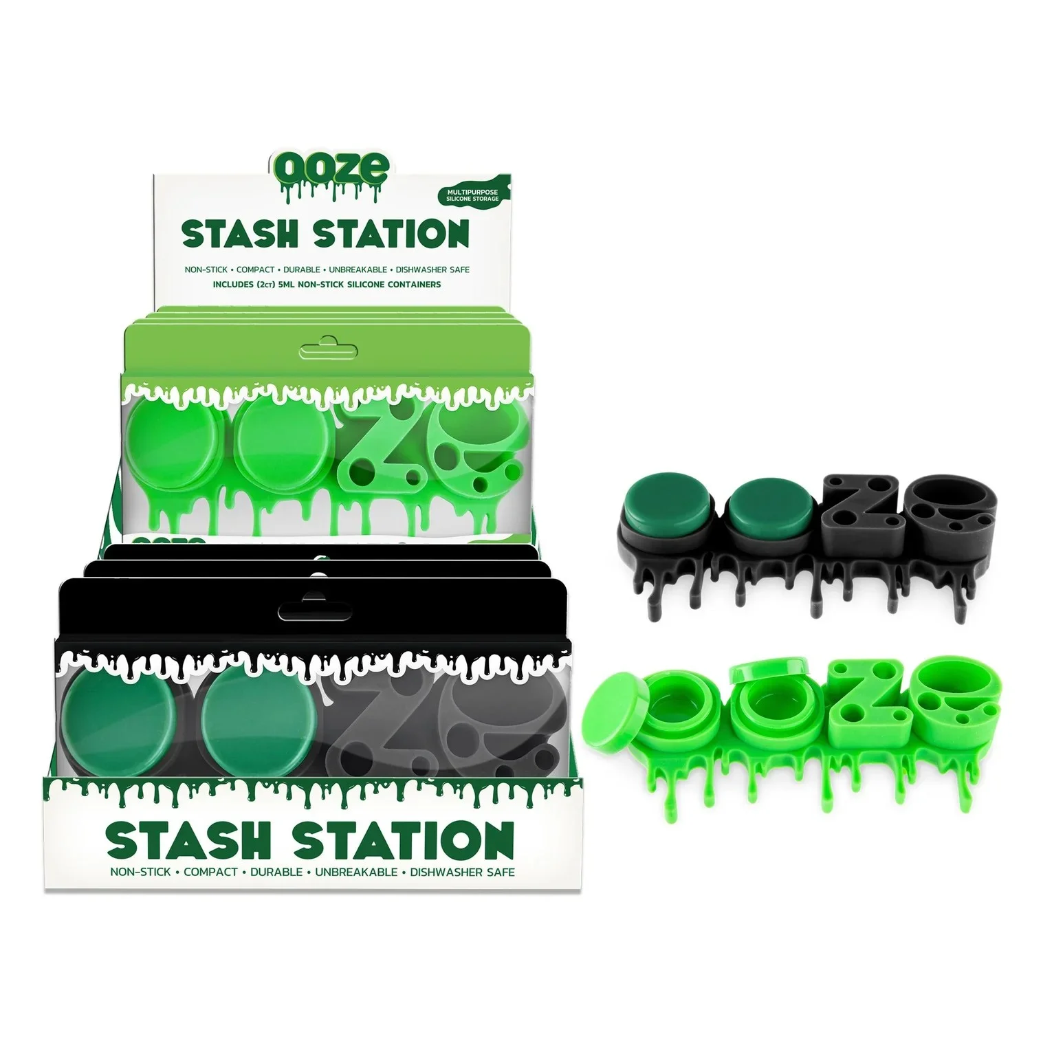 Ooze Silicone Stash Station - Green