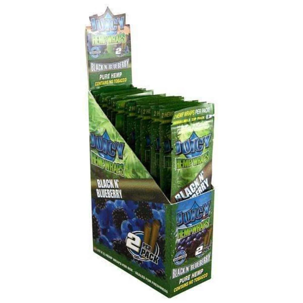 Juicy Jays Hemp Wraps 2pk - Black N' Blueberry