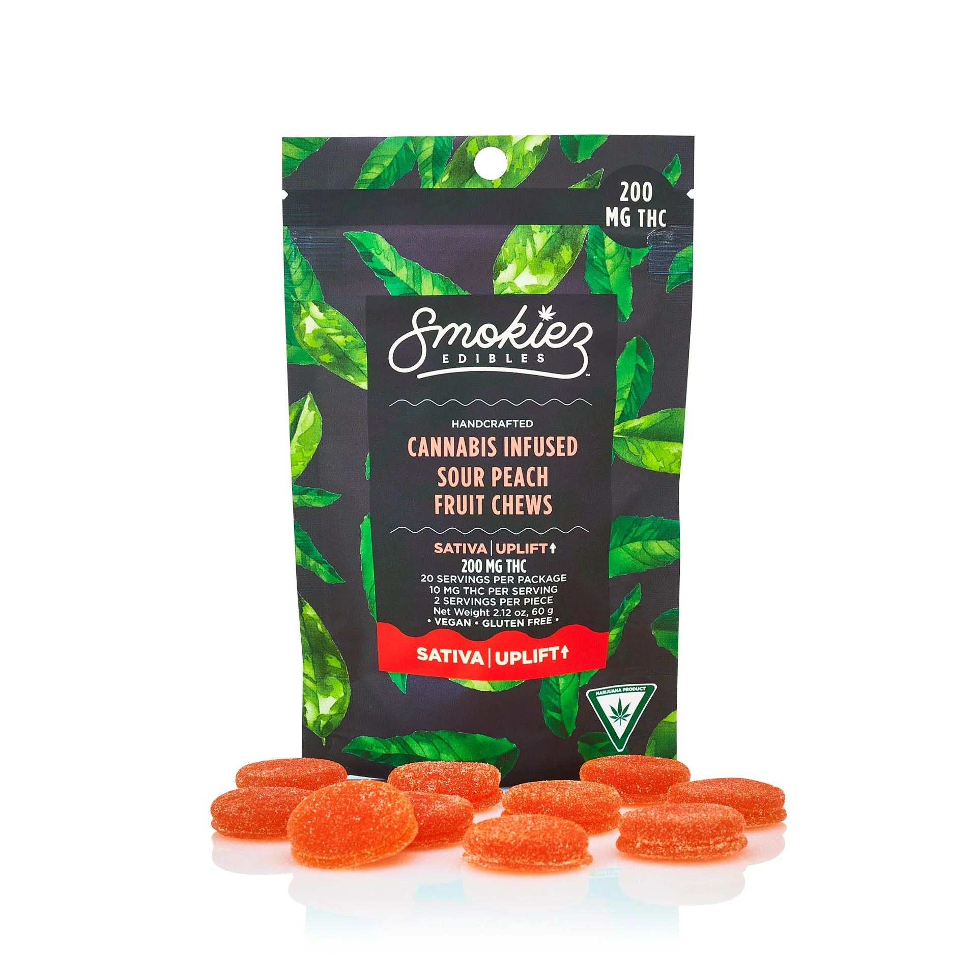 Smokiez - Sour Peach Fruit Chews Gummies 200mg