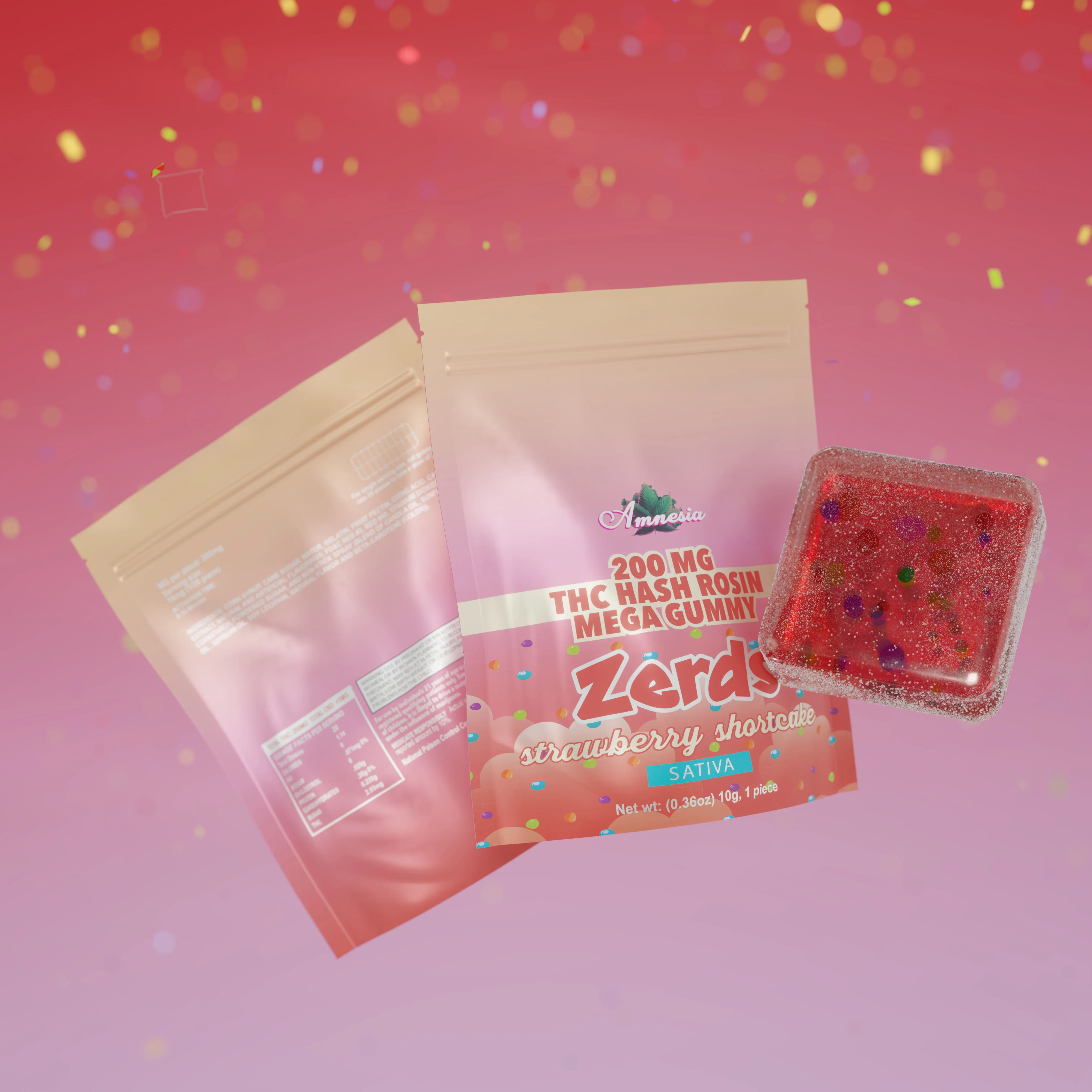 Zerds - Strawberry Shortcake Hash Rosin Gummy Single 200mg