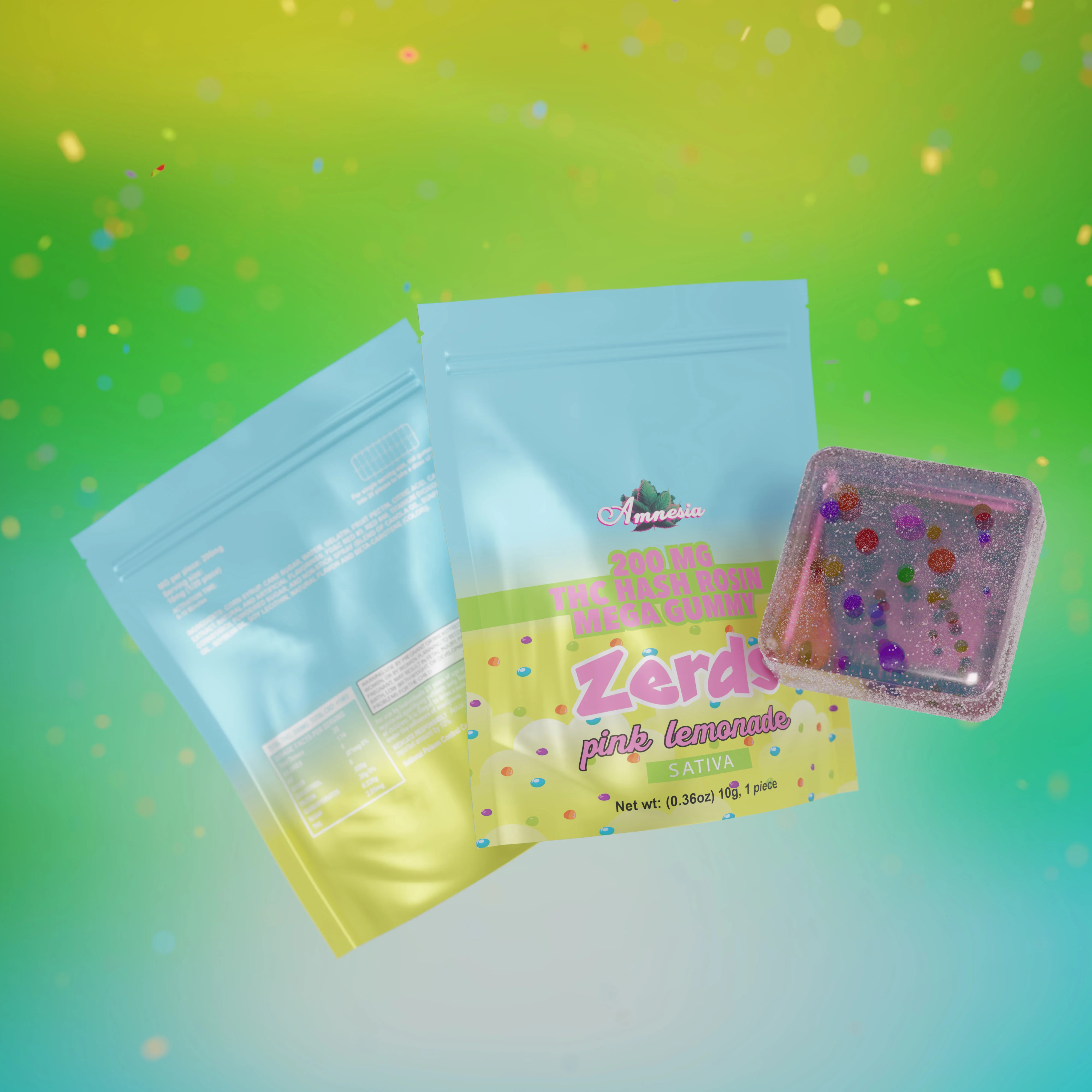 Zerds - Pink Lemonade Hash Rosin Gummy Single 200mg
