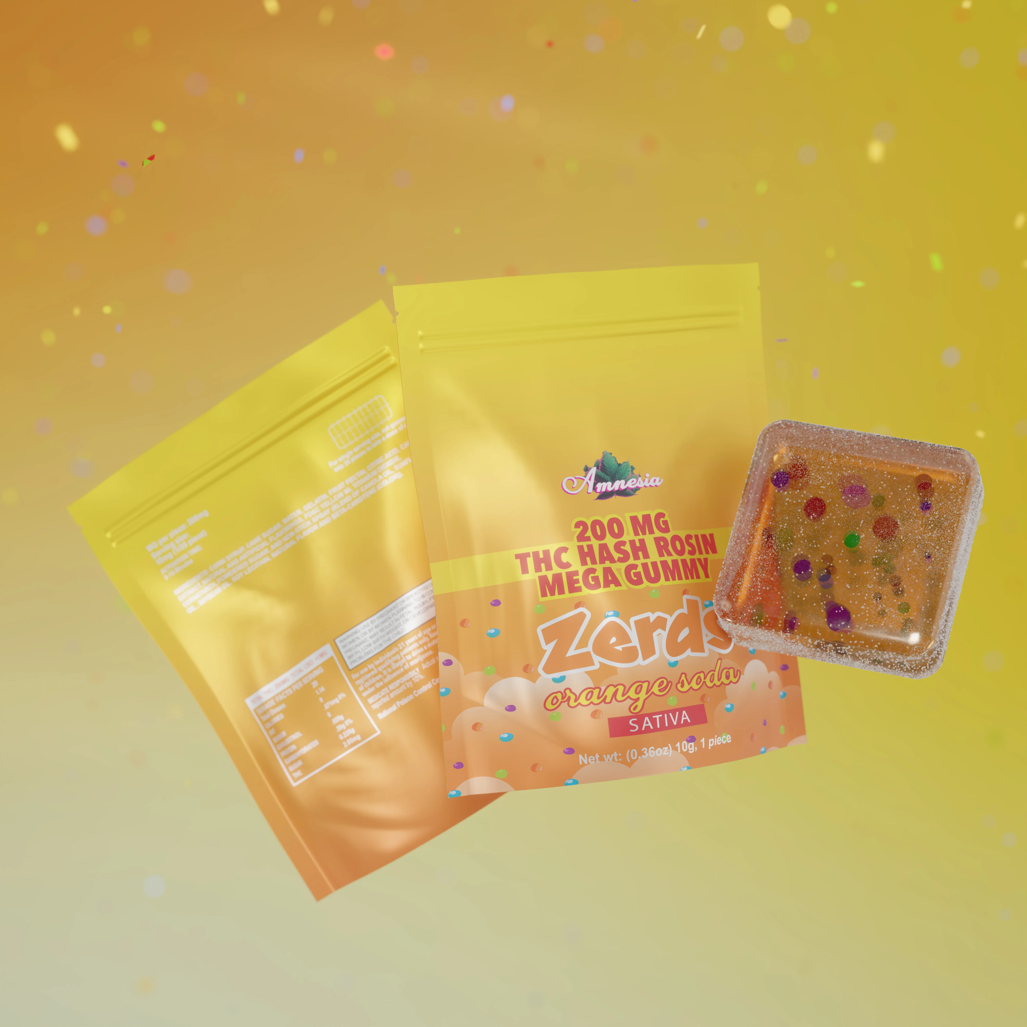 Zerds - Orange Soda Hash Rosin Gummy Single 200mg
