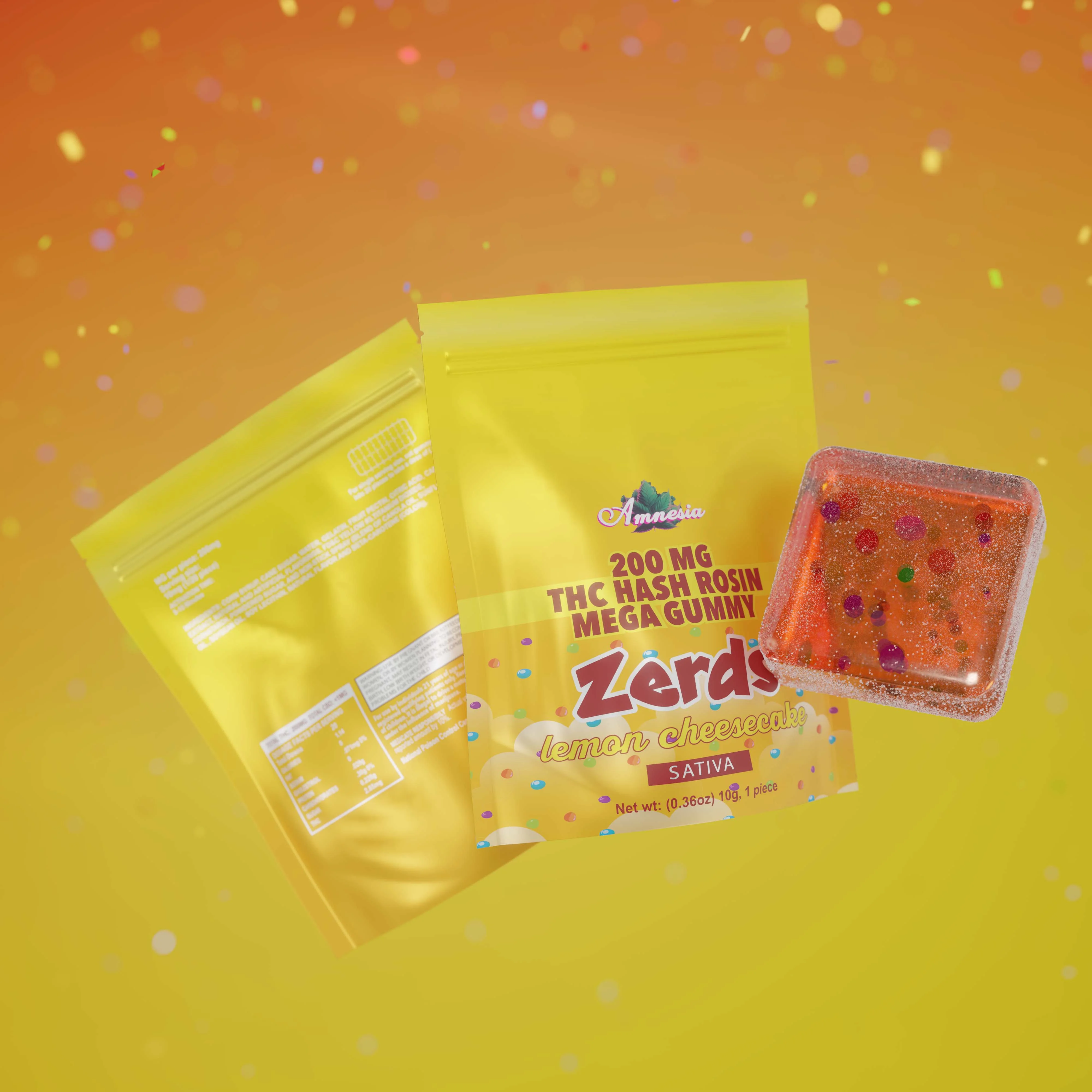 Zerds - Lemon Cheesecake Hash Rosin Gummy Single 200mg