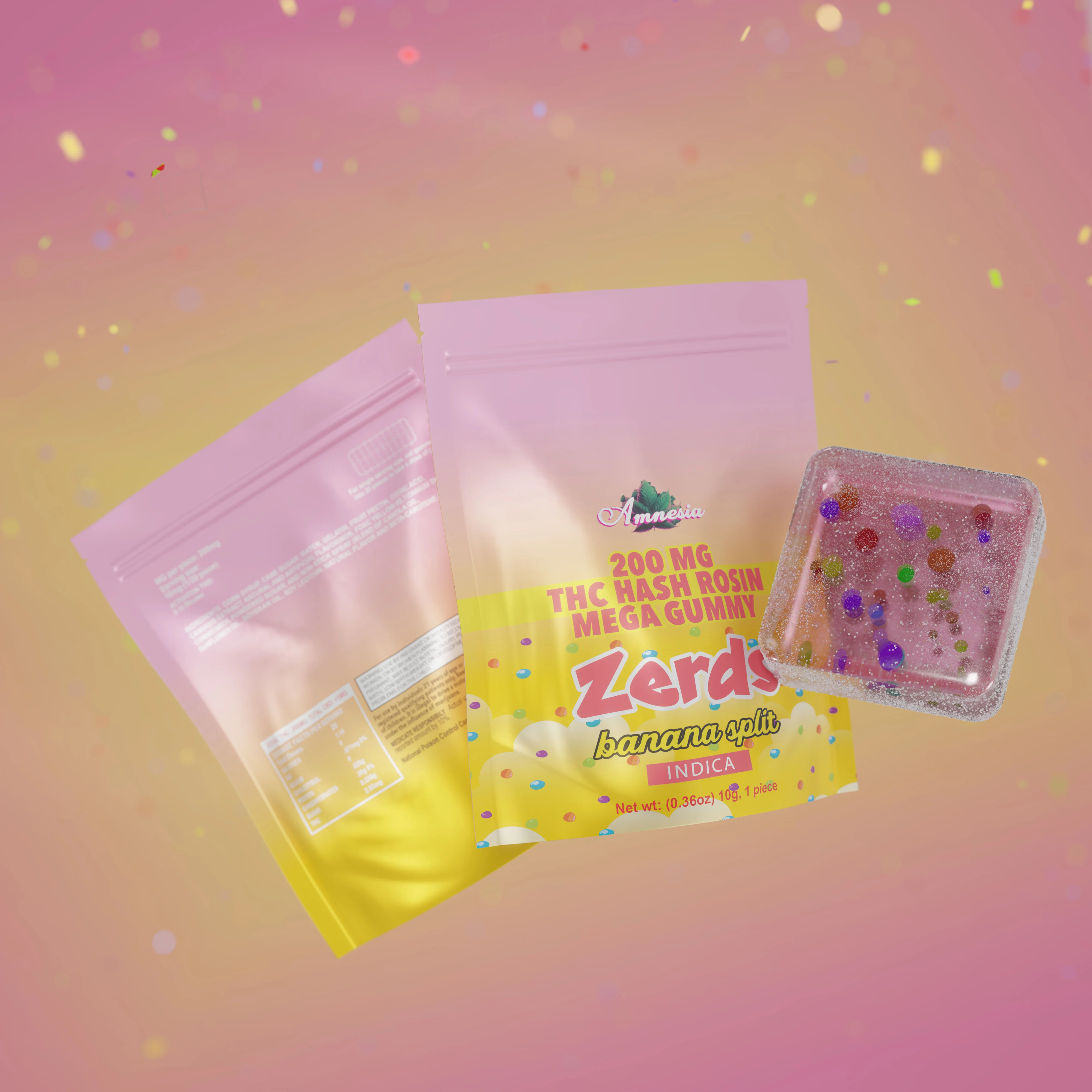 Zerds - Banana Split Hash Rosin Gummy Single 200mg