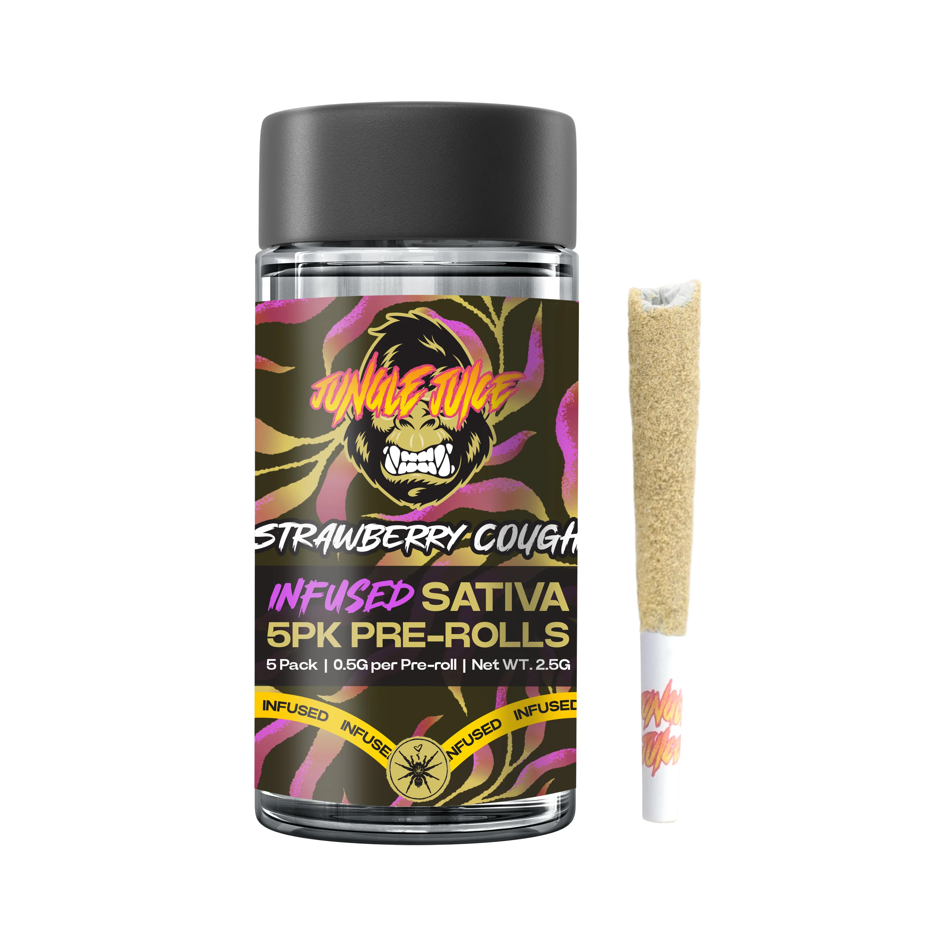 Jungle Juice - Strawberry Cough Infused Tarantulas 5pk 2.5g