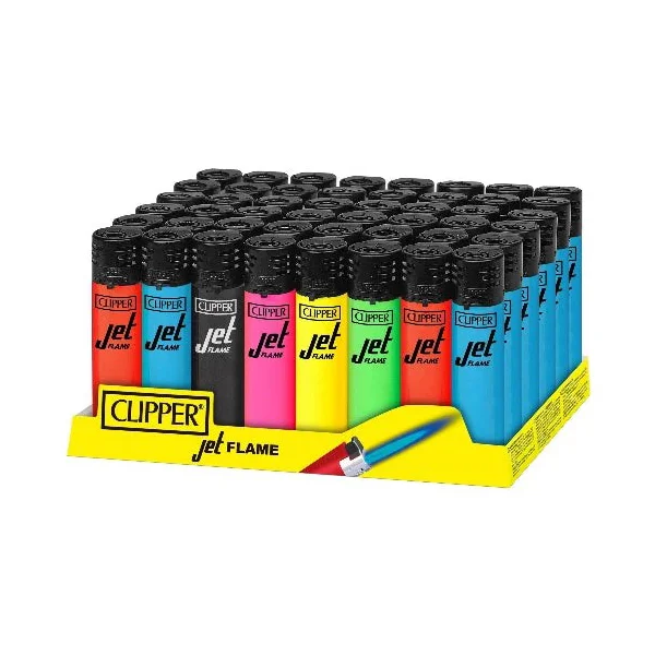 Clipper Jet Flame Lighter Assorted Solid Color