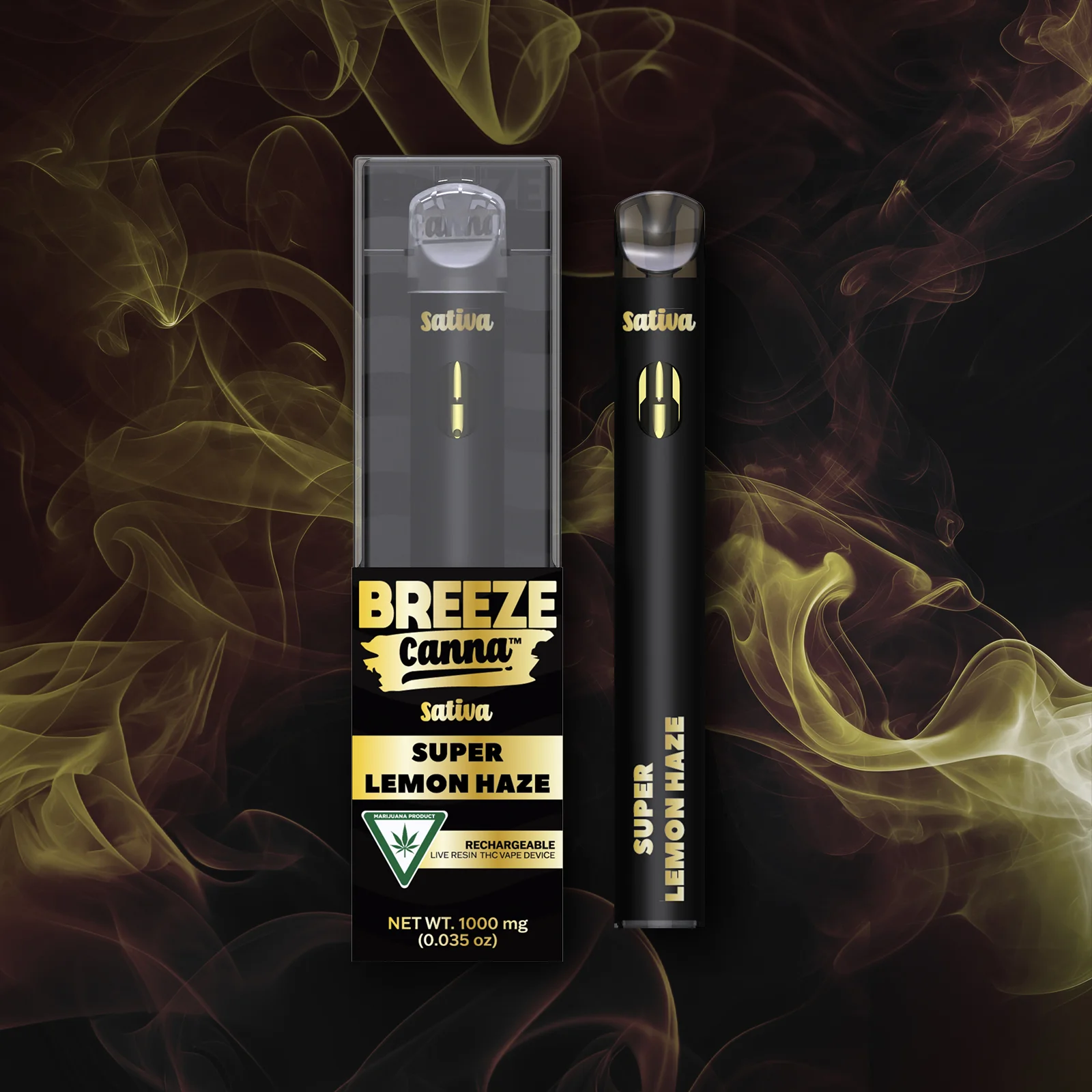 Breeze Canna - Super Lemon Haze Live Resin Disposable 1g