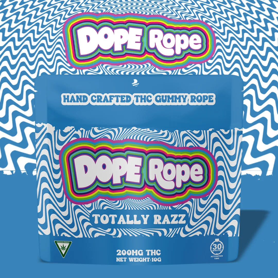 Dope Rope - Totally Razz Gummy Rope 200mg