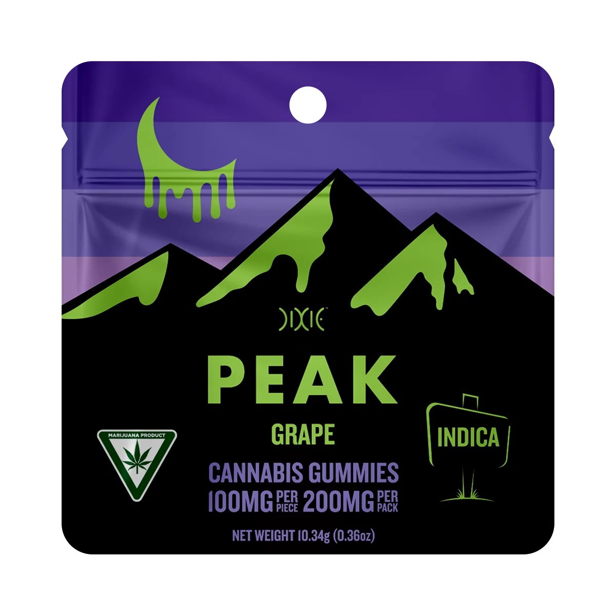 Dixie Peak - Grape Gummy 2pk 200mg