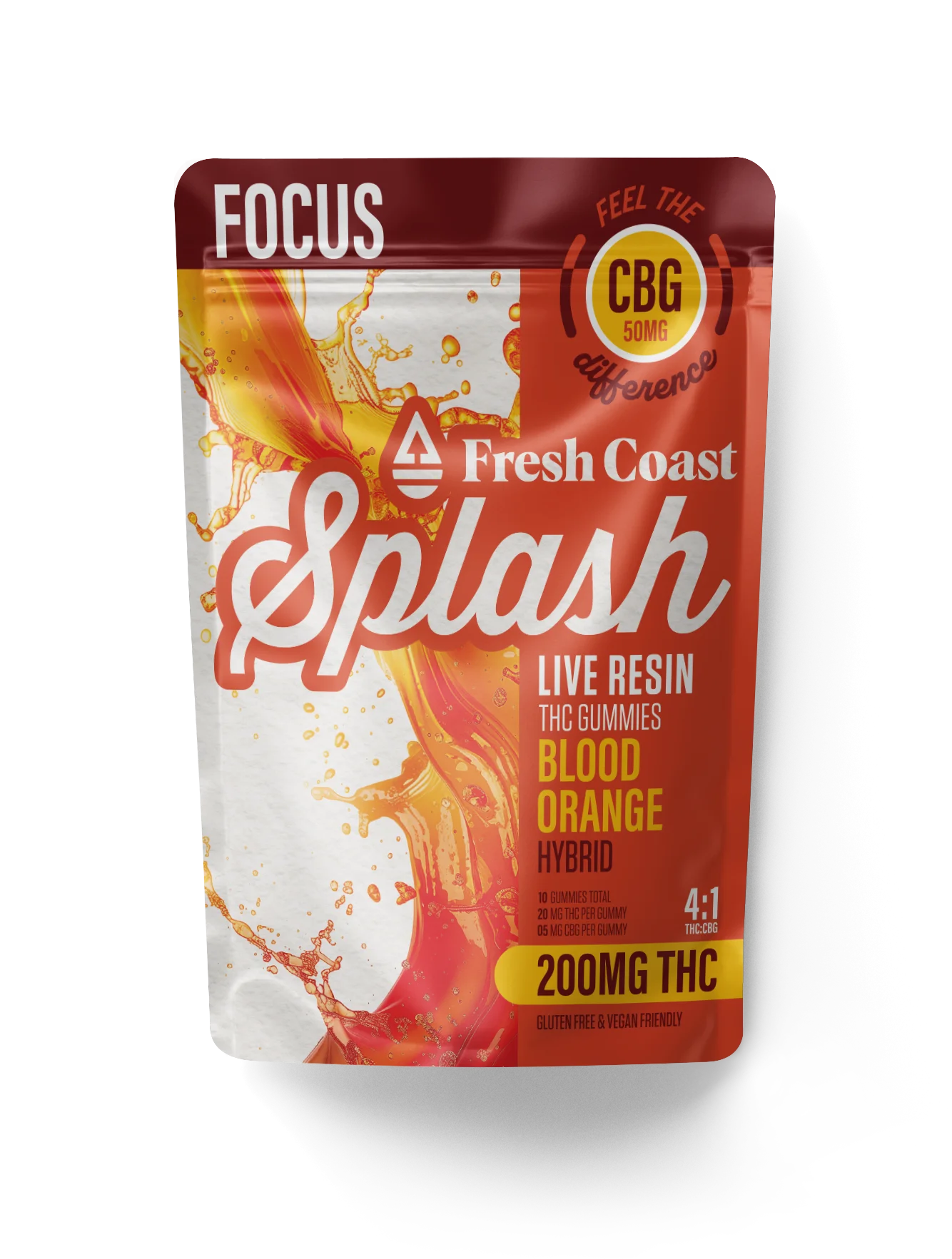 Splash - Blood Orange 4:1 THC:CBG Live Resin Gummies 200mg