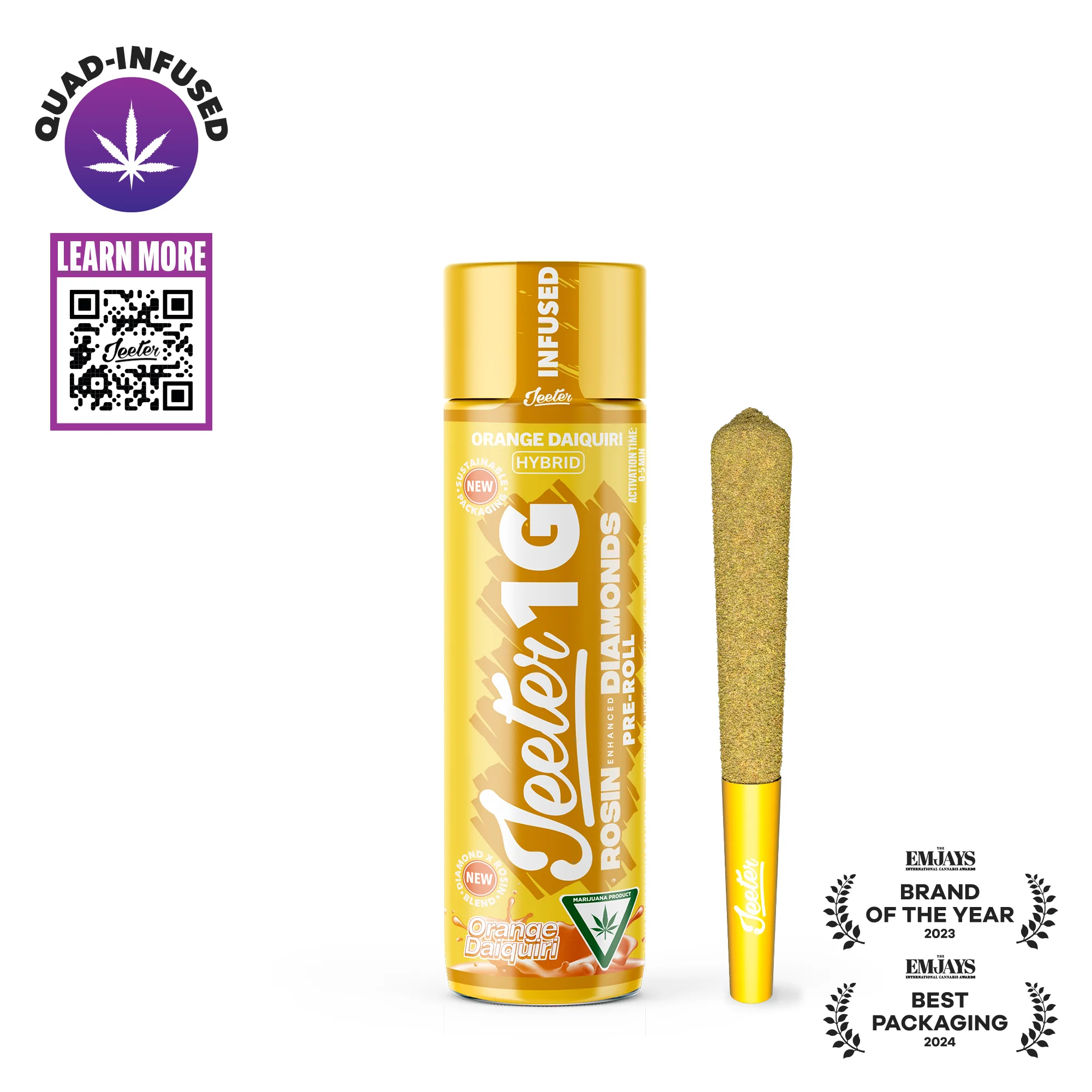 Jeeter - Orange Daiquiri Quad Infused Pre-Roll 1g
