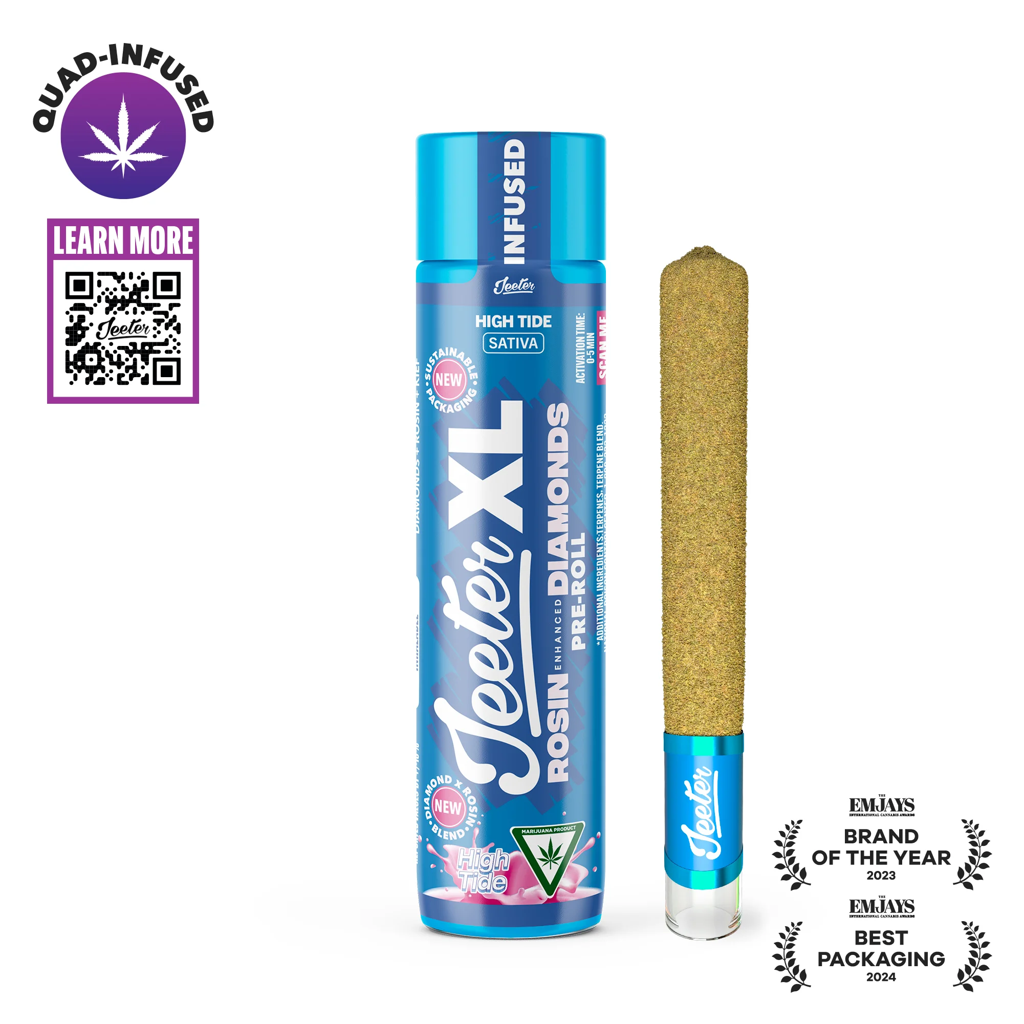 Jeeter - High Tide XL Quad Infused Pre-Roll 2g
