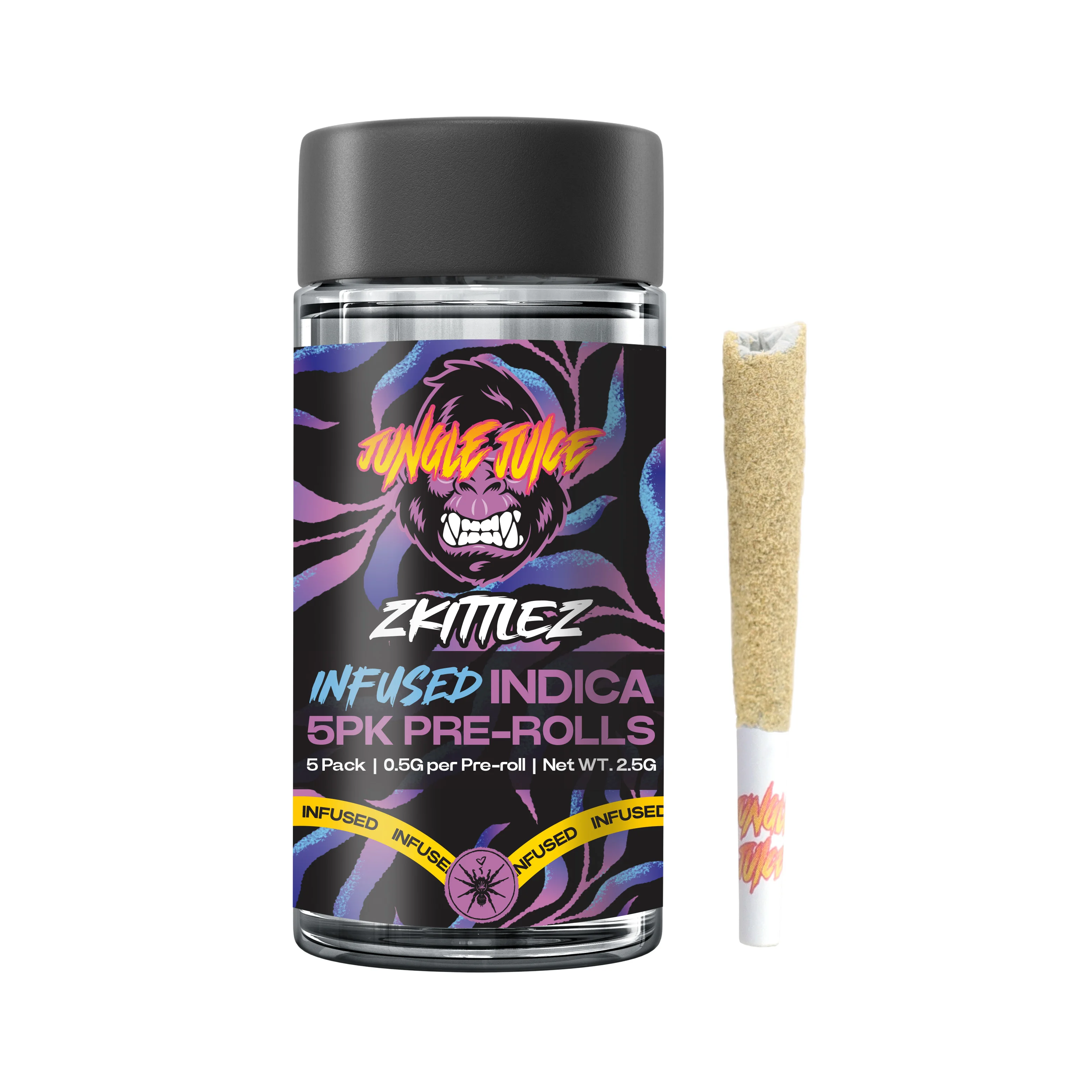 Jungle Juice - Zkittlez Infused Tarantulas 5pk 2.5g